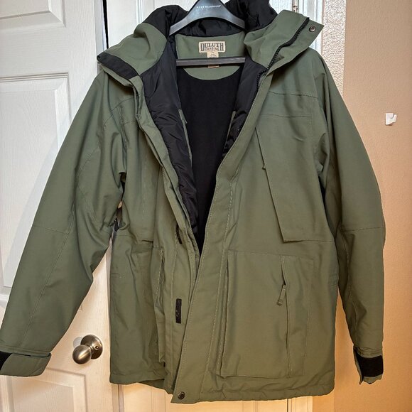 Duluth Trading Men's Whaleback Waterproof Insulated Parka (Light Green) - Picture 1 of 4